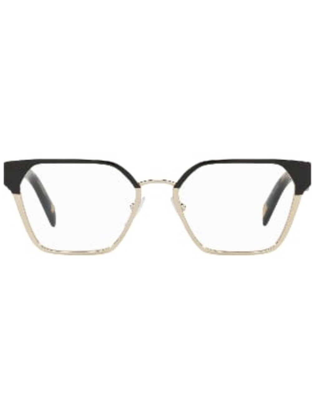 Prada VP 63W, Black/Pale Gold Eye Glasses, 53-18-140 - Picture 2 of 8